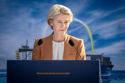 La presidenta de la Comisión Europea, Ursula Von der Leyen, el jueves en Copenhague (Dinamarca).
