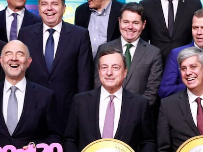Reuni&oacute;n de ministros de Econom&iacute;a y Finanzas de la eurozona, diciembre 2018.