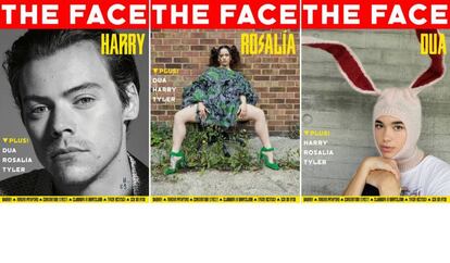 Harry Styles, Rosalía y Dua Lipa, portadas de 'The Face'