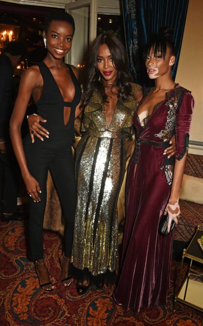 De izquierda a derecha: Maria Borges, Naomi Campbell y Winnie Harlow.