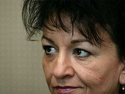 Sabine Hilschinz, uno de los días de su juicio en Francfort.