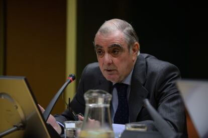 Ramón Rabanera, durante su comparecencia en el Parlamento vasco de este miércoles.