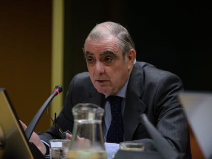 Ramón Rabanera, durante su comparecencia en el Parlamento vasco de este miércoles.
