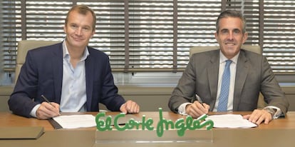 Meinrad Spenger, consejero delegado de MásMóvil, y Víctor del Pozo, consejero delegado de El Corte Inglés.