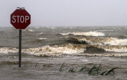 Crecida del mar en Bayou La Batre, Alabama.