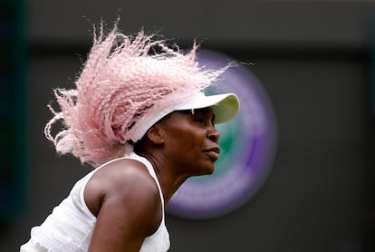 Venus Williams, during a practice session at Wimbledon on June 29, 2023.
