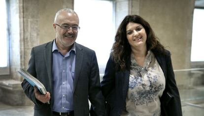 Antonio Montiel, líder de Podemos, en las Cortes.