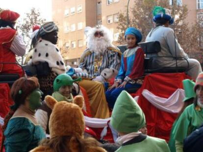 Una de las carrozas de la cabalgata de Carabanchel en una edición anterior.