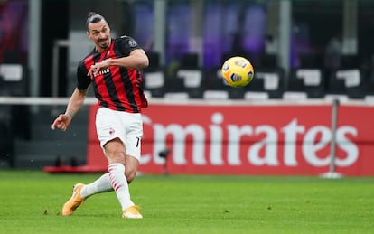 Ibrahimovic, en el Milan-Atalanta.