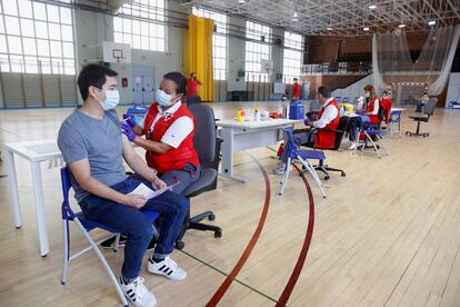 Vacunación de universitarios en Madrid.