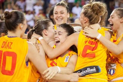 España celebra el pase a la final