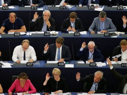 Votación en el Parlamento Europeo sobre la reforma de los derechos de autor en Internet.