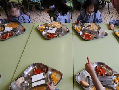 Un comedor escolar en Barcelona.