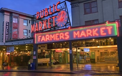 Pike Public Market, no bairro mais badalado de Seattle (EUA).