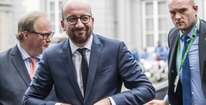 El primer ministro belga, Charles Michel, en la cumbre de Bruselas.