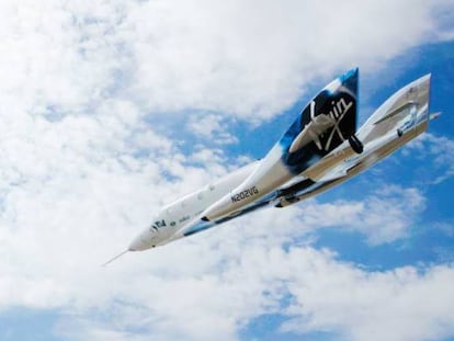 Prototipo de Virgin Galactic para vuelos suborbitales destinados al turismo espacial.