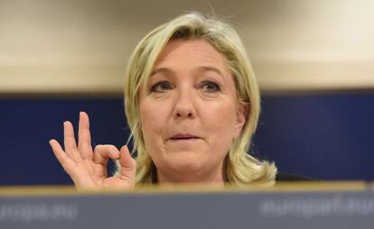 Marine Le Pen, l&iacute;der del Frente Nacional.