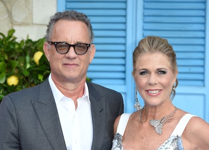 Tom Hanks y Rita Wilson, en un estreno en Londres en julio de 2018.