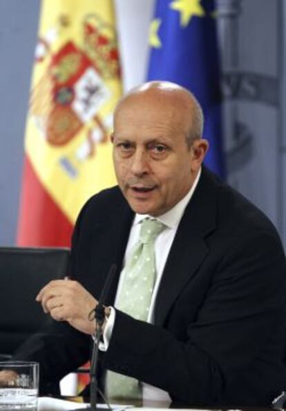  El ministro de Educaci&oacute;n, Cultura y Deporte, Jos&eacute; Ignacio Wert.