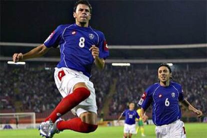 Kezman celebra su gol ante Lituania.