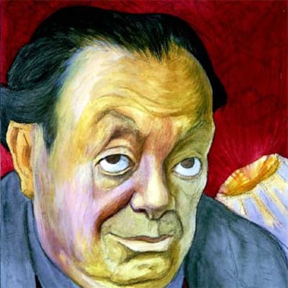 Abajo, <i>Autorretrato (</i>1954), óleo de Diego Rivera en el que se representa a los 68 años, ya enfermo, el mismo año que murió Frida.