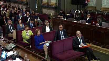 Los acusados por el juicio del 'procés' en el Tribunal Supremo.