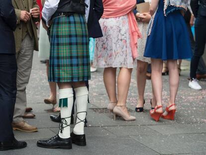 Escoceses en Edimburgo, el 25 de junio.