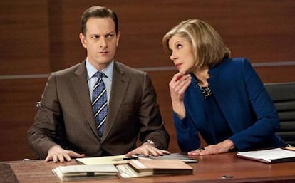 Will Gardner (Josh Charles) y Diane Lockhart (Christine Baranski)