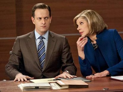 Will Gardner (Josh Charles) and Diane Lockhart (Christine Baranski) consider how to destroy the prosecution’s witness in 'The Good Wife.'
