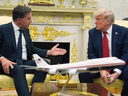 Rutte y Trump, este lunes en Washington.