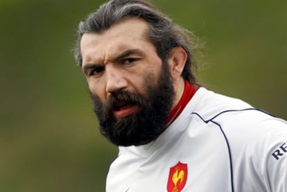 El jugador de rugby francés Chabal, uno de los protagonistas del Inglaterra-Francia de hoy.
