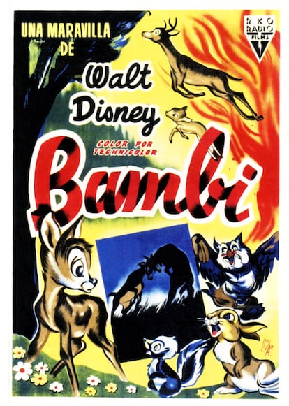 Original movie poster for the Spanish version of 'Bambi.'