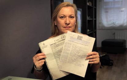 Inés Madrigal with her court papers.