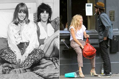 Pocos colores combinan tan bien con el estampado de leopardo como el blanco. Anita Pallenberg lo demostró en el 69 y Sienna Miller se inspiró en la mezcla décadas despuésapostando por un look más informal.