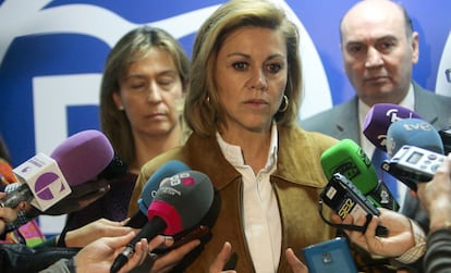 La secretària general del PP, María Dolores de Cospedal, aquest dimarts.