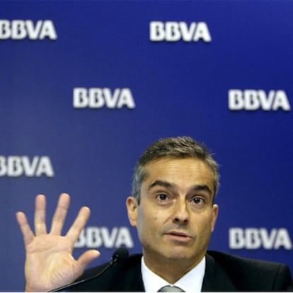 Ángel Cano, durante la presentación de resultados del BBVA.