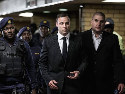Oscar Pistorius, a su llegada al Tribunal Superior de Pretoria, el 13 de junio de 2016.