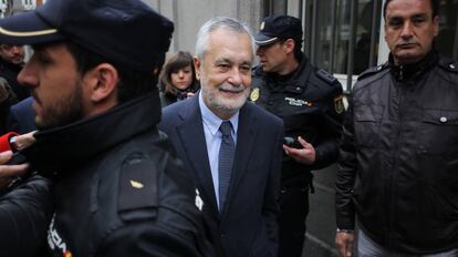 Jos&eacute; Antonio Gri&ntilde;&aacute;n, a su llegada al Tribunal Supremo en abril de 2015. 