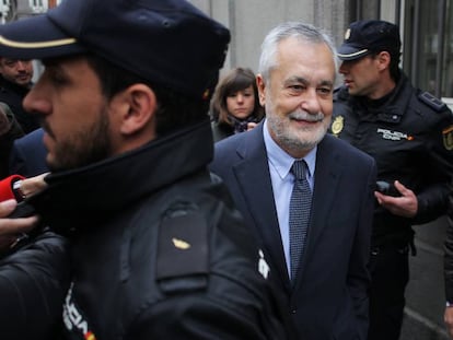 Jos&eacute; Antonio Gri&ntilde;&aacute;n, a su llegada al Tribunal Supremo en abril de 2015. 