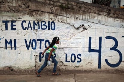 Uma parede pintada no Estado de Guerrero.