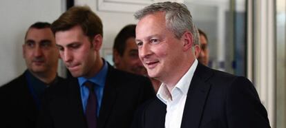 Bruno Le Maire en la sede de Los Republicanos en París.