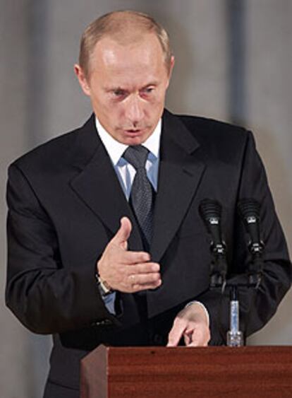 Putin, durante una reunión de alcaldes en Moscú.