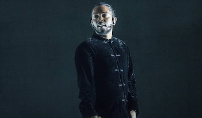 Kendrick Lamar, durante su presentación en el festival de Coachella en 2017.