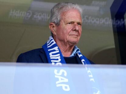 Dietmar Hopp, cofundador de SAP, en un partido de la Bundesliga entre el Hoffenheim, patrocinado por la firma, y el Hamburger SV.