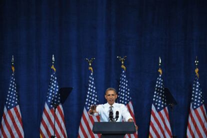 El presidente de Estados Unidos, Barack Obama, en un acto de precampaña en Seattle.