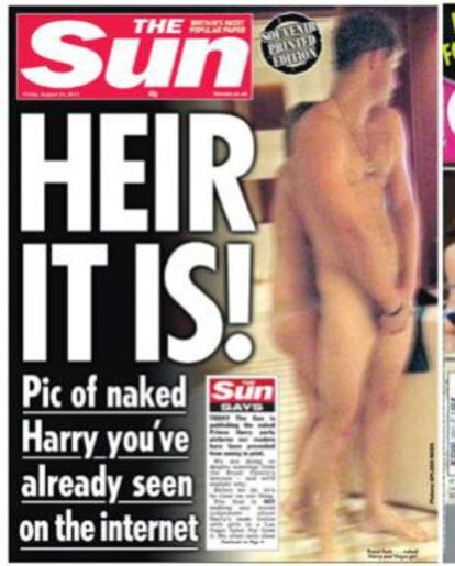 El diario 'The Sun' fue uno de los medios británicos que publicó las imágenes de la fiesta de Enrique de Inglaterra en Las Vegas.