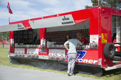 Stand sobre Casey Stoner en Phillip Island.