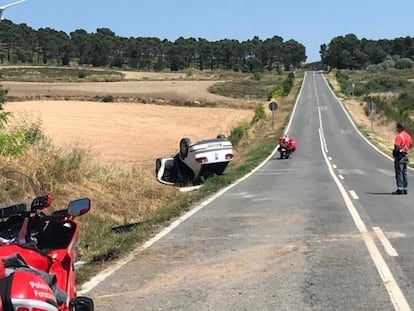 Accidente de tráfico en Peralta (Navarra).