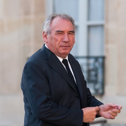 François Bayrou, former Minister of Education and centrist leader, arrives at the Elysée Palace for the presentation of the France 2030 innovation plan, in Paris, 12 October 2021. (Photo by Andrea Savorani Neri/NurPhoto via Getty Images)