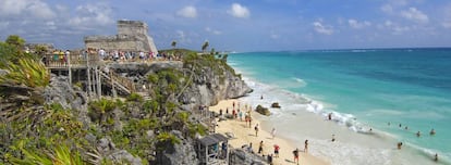 Ruínas mayas de Tulum, no Estado mexicano de Quintana Roo.